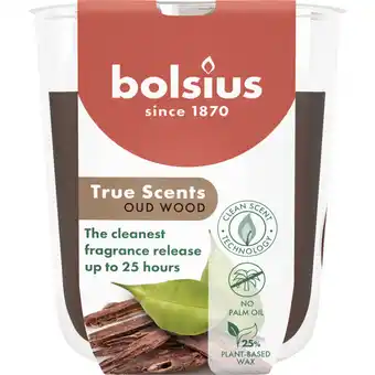 Albert Heijn Bolsius True scents geurglas oud wood 8cm aanbieding