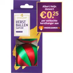 Albert Heijn AH Excellent Kerstbal groen rood aanbieding