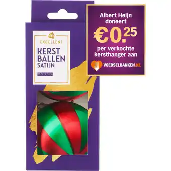 Albert Heijn AH Excellent Kerstbal groen rood aanbieding