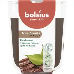 Albert Heijn Bolsius True scents geurglas oud wood aanbieding