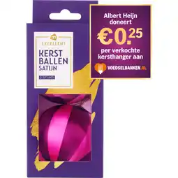 Albert Heijn AH Excellent Kerstbal roze paars aanbieding