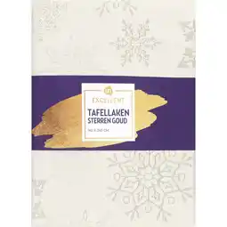 Albert Heijn AH Excellent Tafellaken snowflake lurex 140x240cm aanbieding