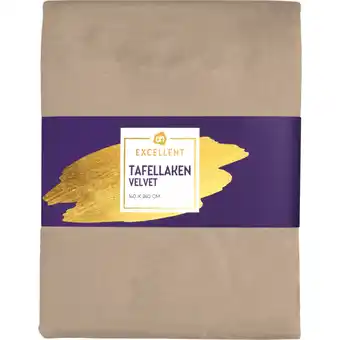 Albert Heijn AH Excellent Tafellaken velvet goud 140x241cm aanbieding