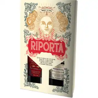 Albert Heijn Riporta Primitivo & Sangiovese Giftpack aanbieding