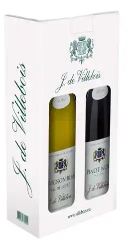 Albert Heijn Villebois Sauvignon Blanc & Pinot Noir Giftpack aanbieding