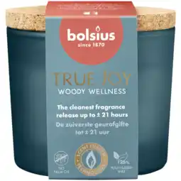 Albert Heijn Bolsius Geurglas true joy woody wellness aanbieding