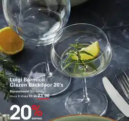 Sligro Luigi bormioli glazen backdoor 20's aanbieding