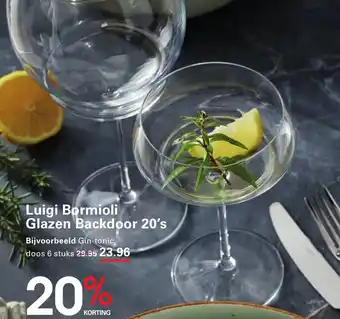 Sligro Luigi bormioli glazen backdoor 20's aanbieding