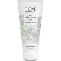 Albert Heijn Therme Zen white lotus rice shower scrub aanbieding