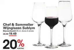 Sligro Chef & sommelier wijnglazen sublym aanbieding