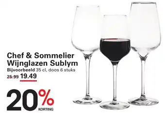 Sligro Chef & sommelier wijnglazen sublym aanbieding