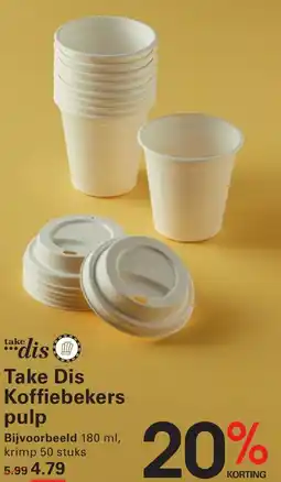 Sligro Take dis koffiebekers pulp aanbieding