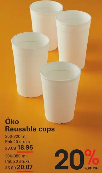 Sligro Öko reusable cups aanbieding