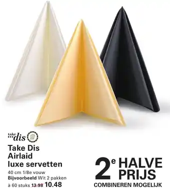 Sligro Take dis airlaid luxe servetten aanbieding