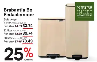 Sligro Brabantia bo pedaalemmer aanbieding
