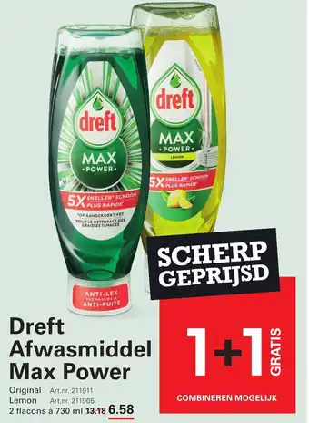 Sligro Dreft afwasmiddel max power aanbieding