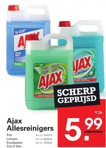 Sligro Ajax allesreinigers aanbieding