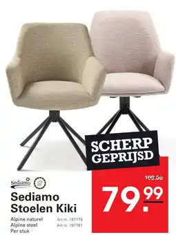 Sligro Sediamo stoelen kiki aanbieding