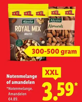 Lidl Notenmelange of amandelen aanbieding