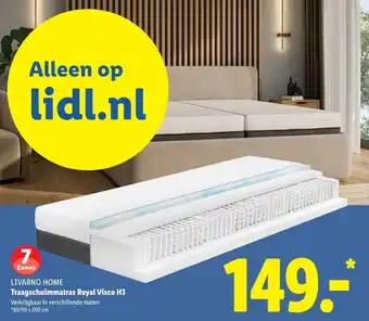 Lidl Traagschuimmatras royal visco h3 aanbieding