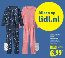 Lidl Fleece kinderpyjama aanbieding