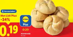 Lidl Kaiserbroodje aanbieding