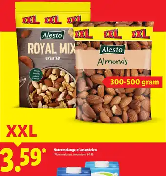 Lidl Notenmelange of amandelen aanbieding