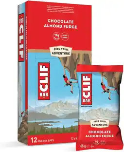 Amazon CLIF BAR | Energiereep - Proteïnereep | Chocolate Almond Fudge | Plantaardige eiwitten | 12 x 68 g aanbieding