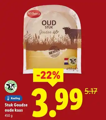 Lidl Stuk Goudse oude kaas aanbieding