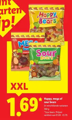 Lidl Happy, mega of sour bears aanbieding