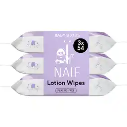 Albert Heijn Naïf Lotion wipes 3-pack aanbieding