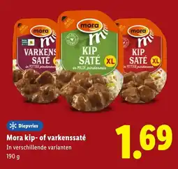 Lidl Mora kip of varkenssaté aanbieding