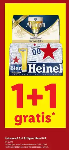 Lidl Heineken 0.0 of Affligem blond aanbieding