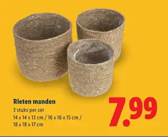 Lidl Rieten manden aanbieding