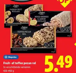 Lidl Fruit of toffee pecan rol aanbieding
