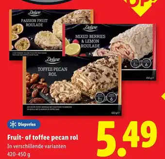 Lidl Fruit of toffee pecan rol aanbieding