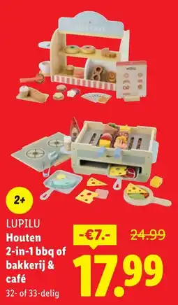 Lidl LUPILU Houten 2-in-1 bbq of bakkerij & café aanbieding