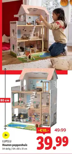 Lidl LUPILU Houten poppenhuis aanbieding