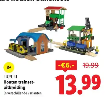 Lidl LUPILU Houten treinset uitbreiding aanbieding