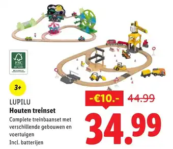 Lidl LUPILU Houten treinset aanbieding