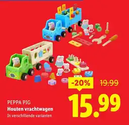 Lidl PEPPA PIG Houten vrachtwagen aanbieding