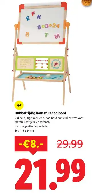 Lidl Dubbelzijdig houten schoolbord aanbieding