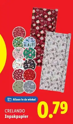 Lidl CRELANDO Inpakpapier aanbieding