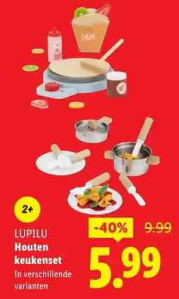 Lidl LUPILU Houten keukenset aanbieding