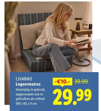 Lidl LIVARNO Logeermatras aanbieding