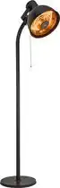 Praxis Perel Staande Terrasverwarmer, 2000 W, Carbon, 43 X 70 X 230 Cm, Alleen Buitenshuis, Zwart, Metaal aanbieding