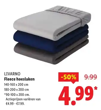 Lidl LIVARNO Fleece hoeslaken aanbieding