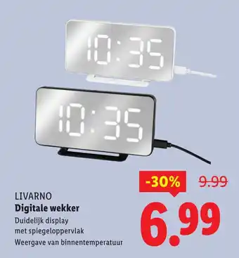 Lidl LIVARNO Digitale wekker aanbieding