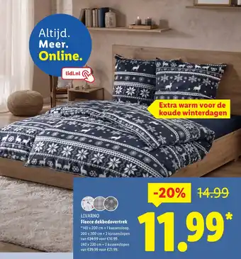 Lidl LIVARNO Fleece dekbedovertrek aanbieding