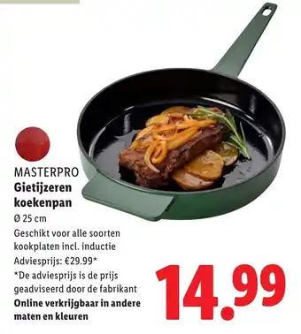 Lidl MASTERPRO Gietijzeren koekenpan aanbieding